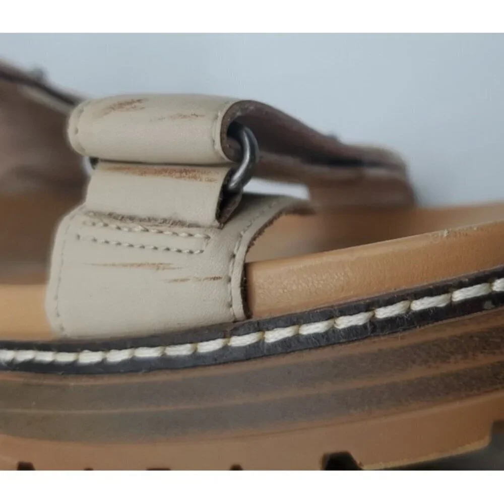 Madewell The Leilah Sandals Platform Chunky Dried Flax Color Womens Size 9